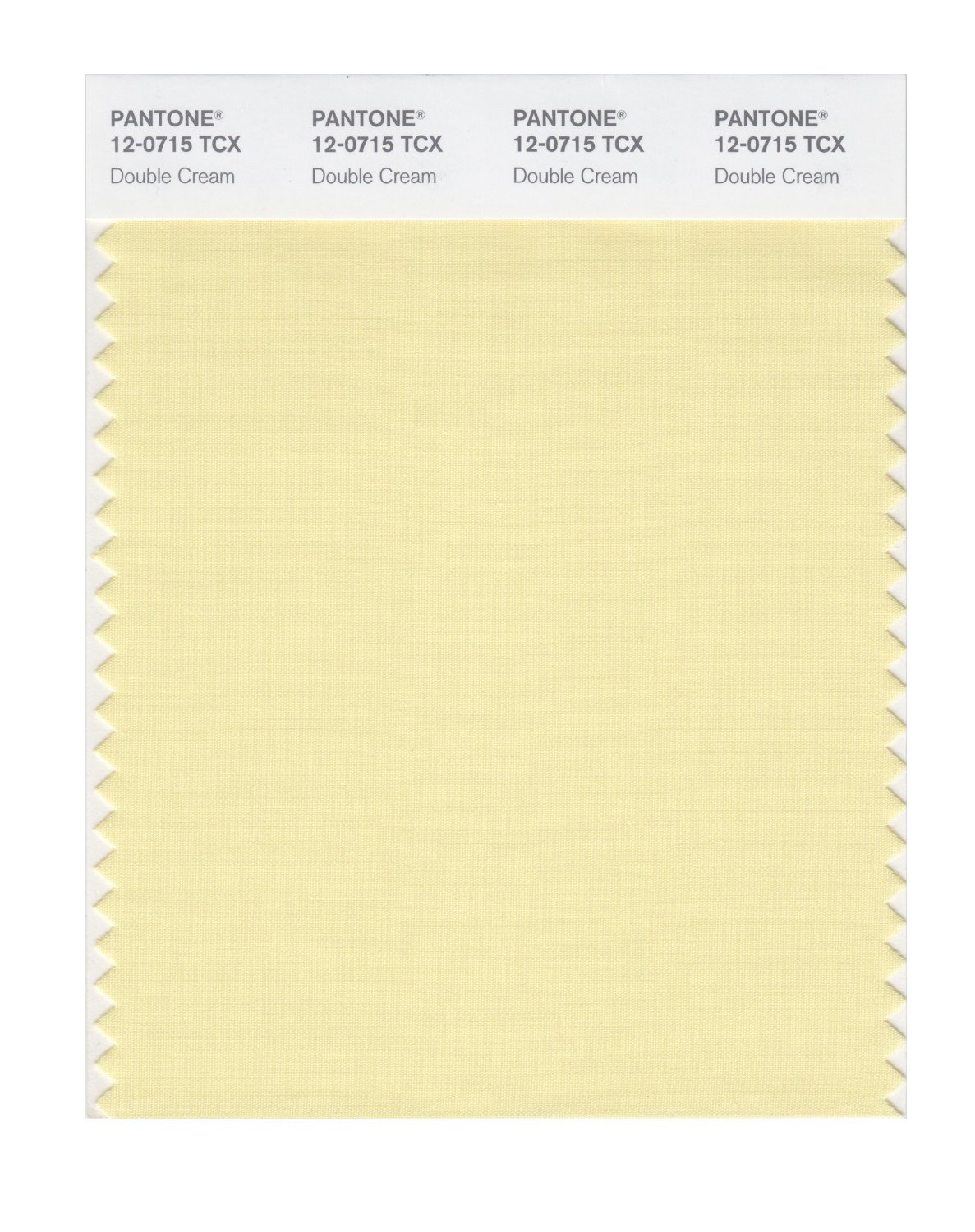 Pantone Cotton Swatch 12-0715 Double Cream