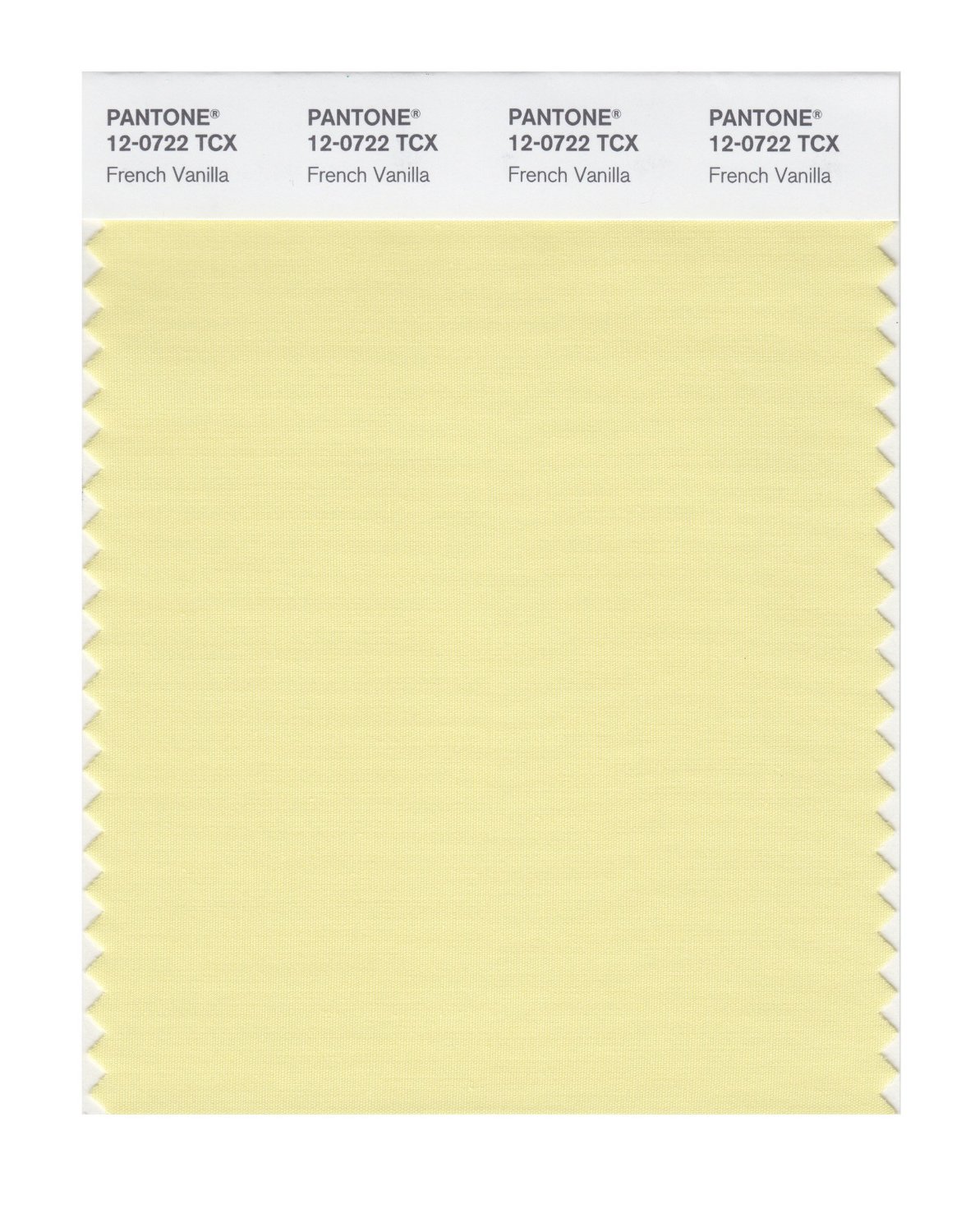 Pantone Cotton Swatch 12-0722 French Vanilla