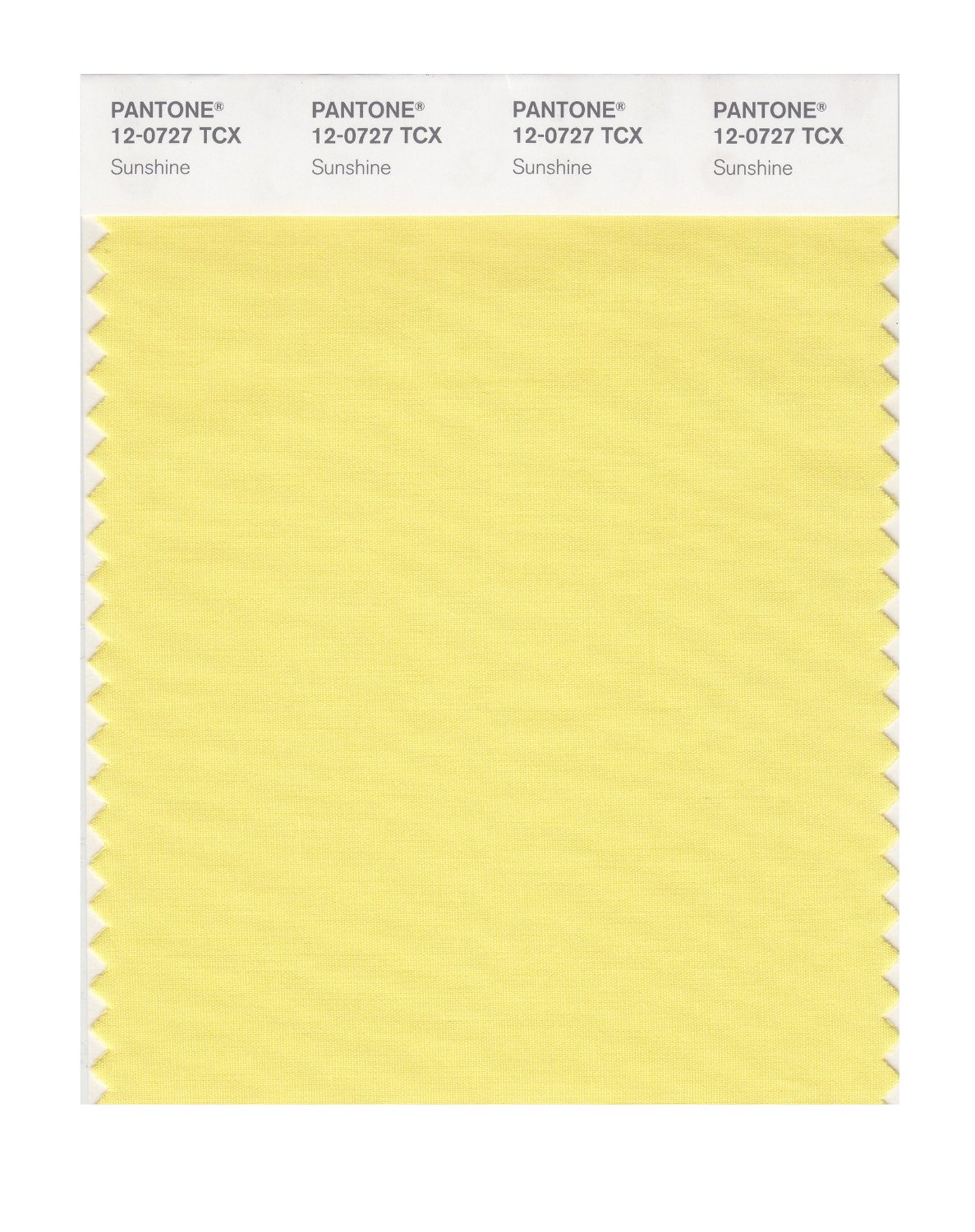 Pantone Cotton Swatch 12-0727 Sunshine