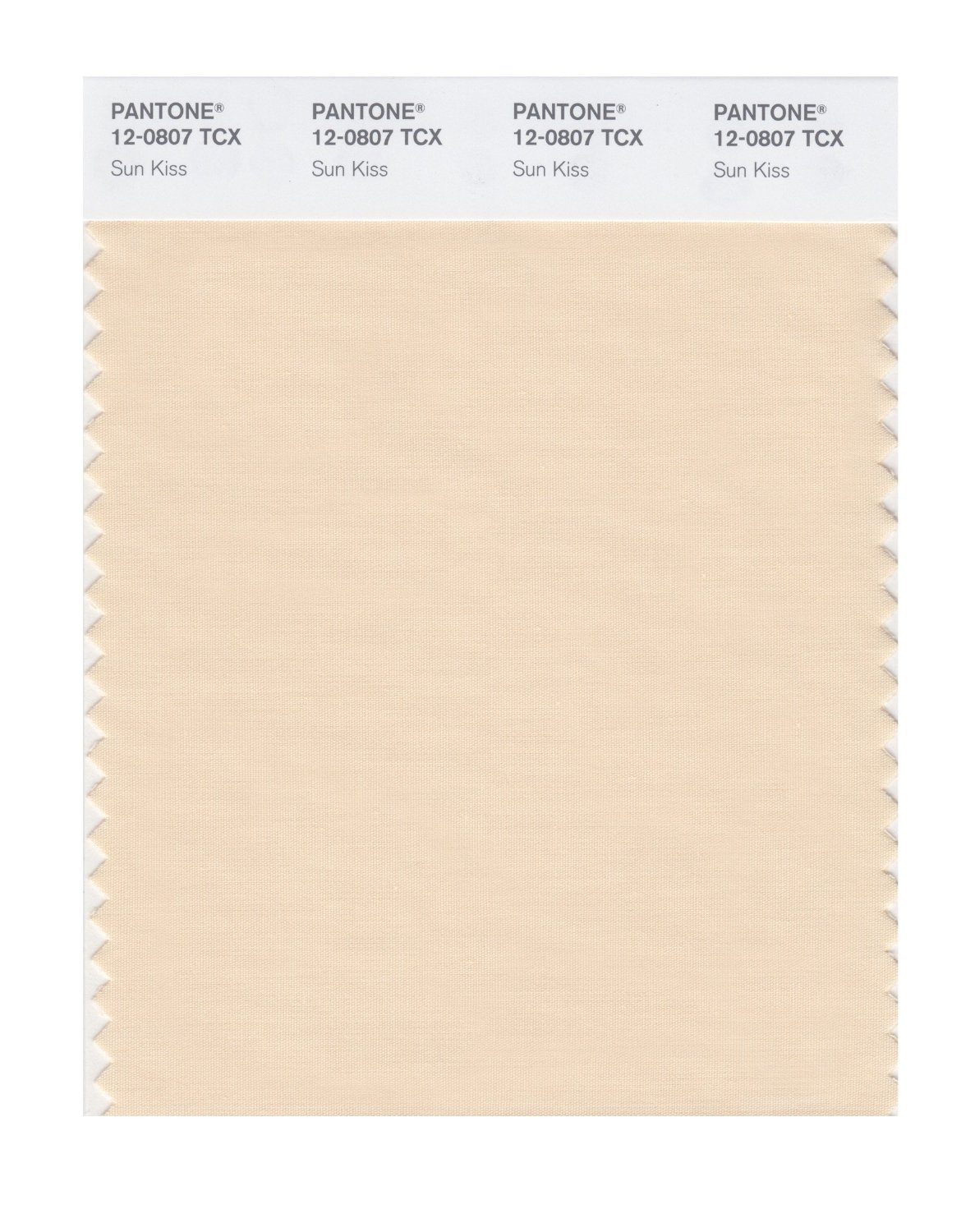 Pantone Cotton Swatch 12-0807 Sun Kiss