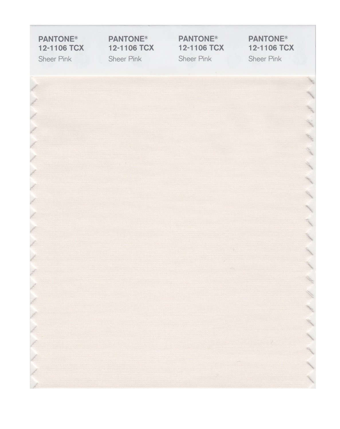 Pantone Cotton Swatch 12-1106 Sheer Pink