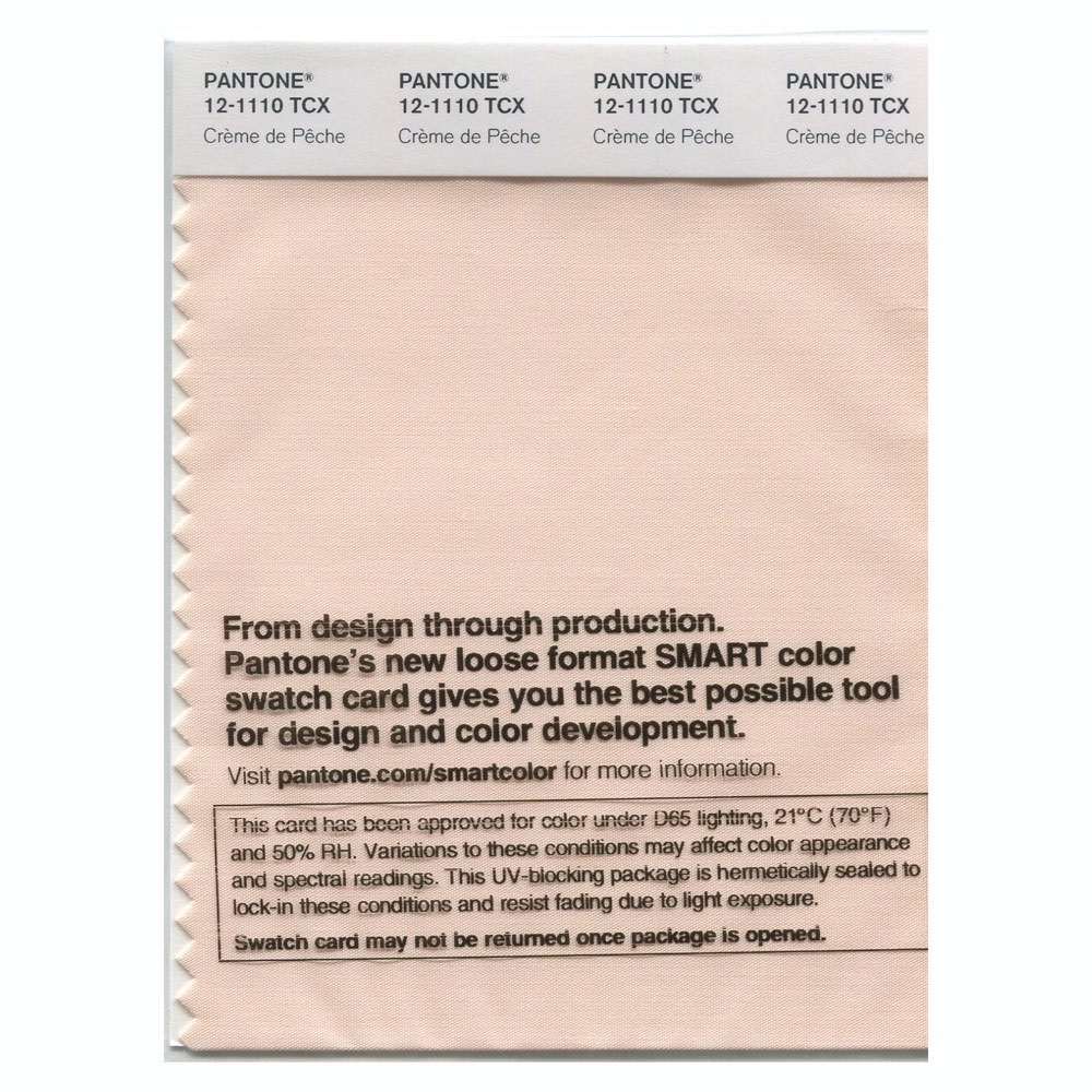 Pantone Cotton Swatch 12-1110 Creme De Peche