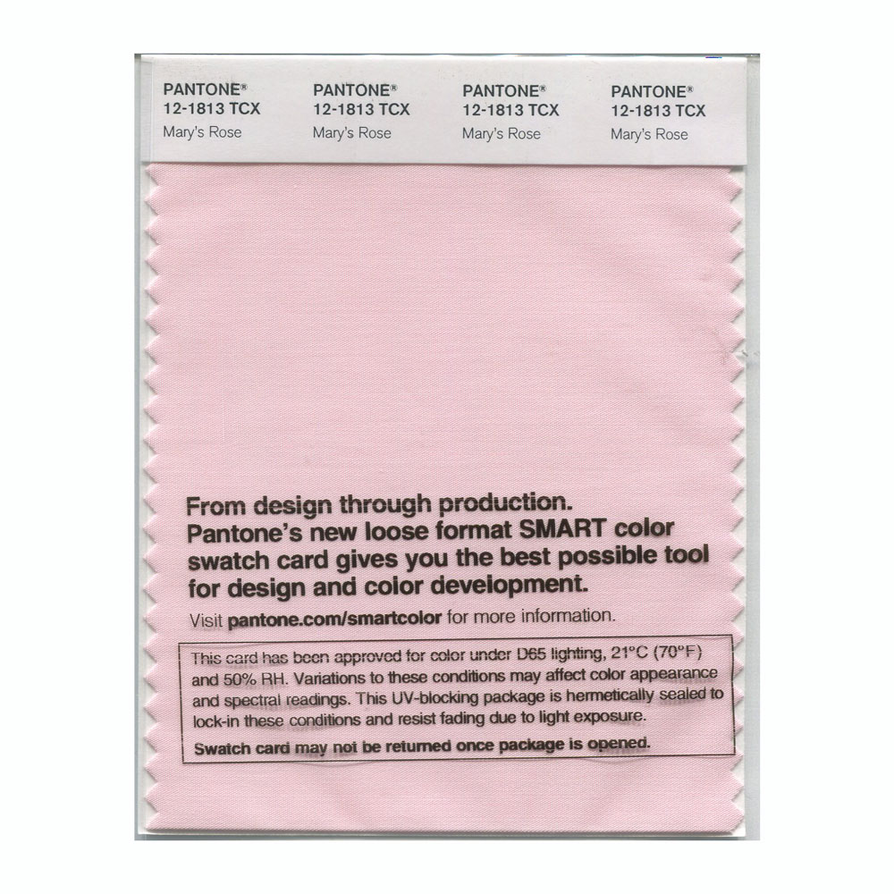 Pantone Cotton Swatch 12-1813 Marys Rose