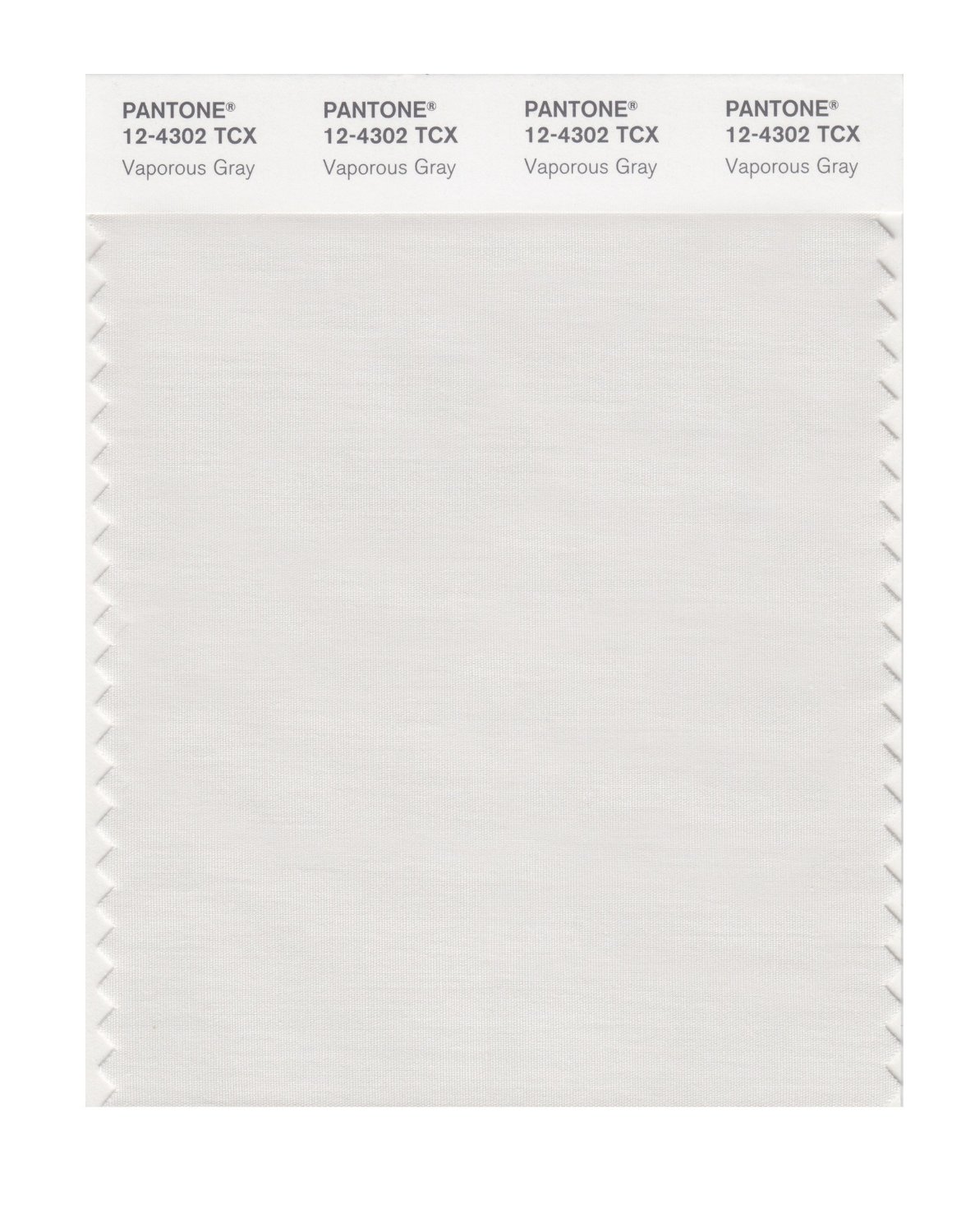 Pantone Cotton Swatch 12-4302 Vaporous Gray