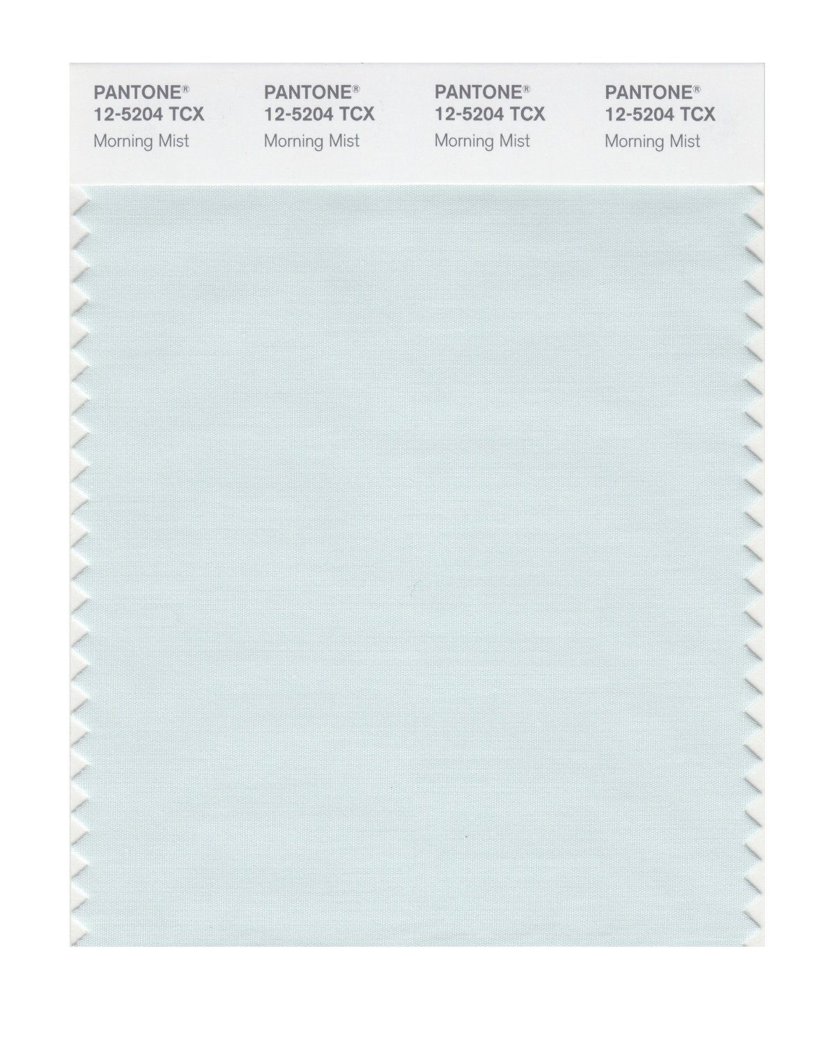 Pantone Cotton Swatch 12-5204 Morning Mist