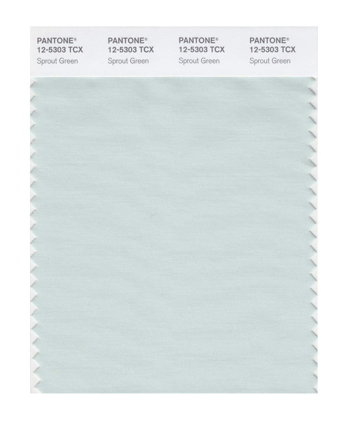 Pantone Cotton Swatch 12-5303 Sprout Green