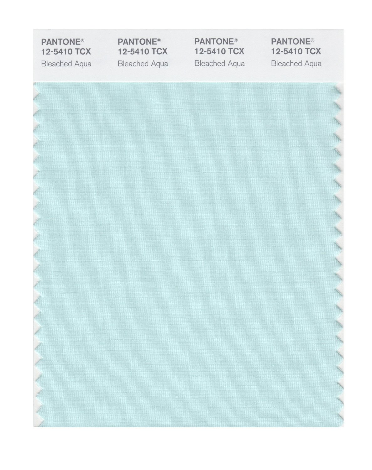 Pantone Cotton Swatch 12-5410 Bleached Aqua