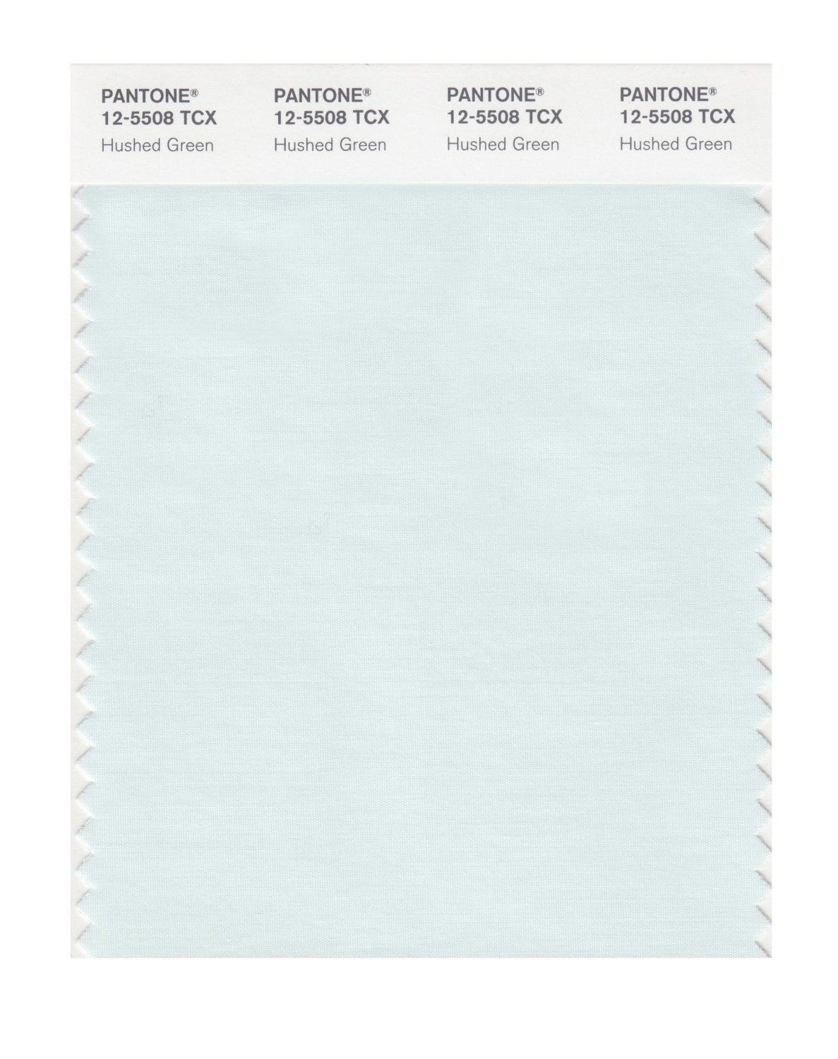 Pantone Cotton Swatch 12-5508 Hushed Green