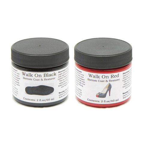 Angelus FLAT BLACK + BLACK DUO Acrylic Leather Paint 4 oz Each