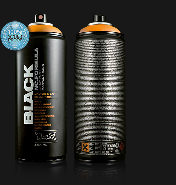 Montana Black Spray Paint in 102 Matte Colors