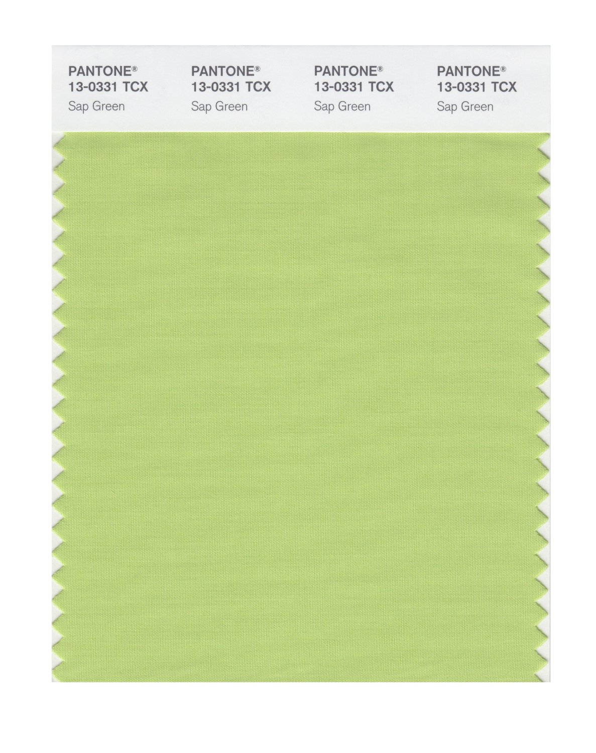 Pantone Cotton Swatch 13-0331 Sap Green