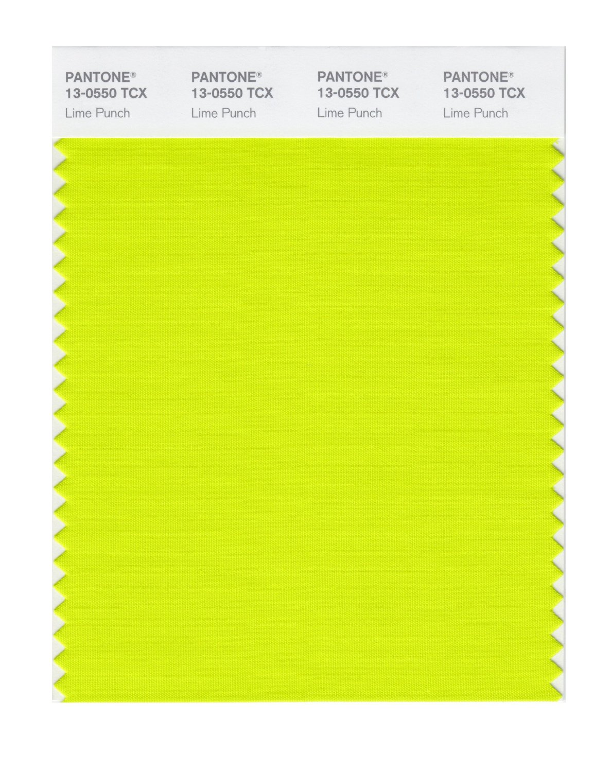 Pantone Cotton Swatch 13-0550 Lime Punch