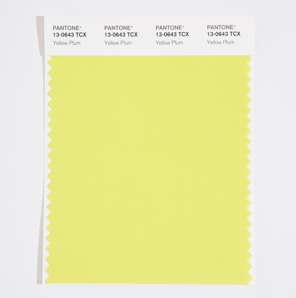 Pantone Cotton Swatch 13-0643 Yellow Plum