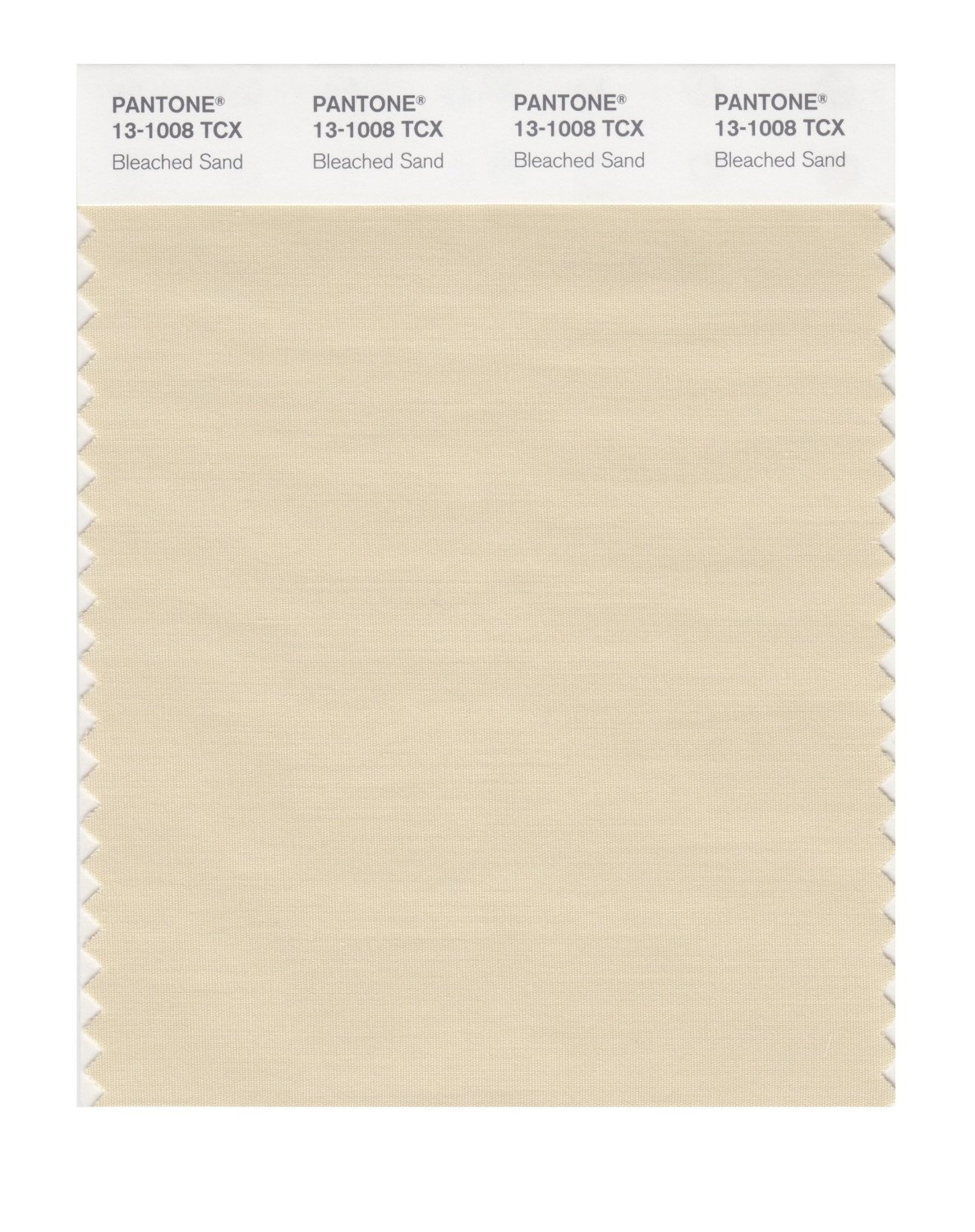 Pantone Cotton Swatch 13-1008 Bleached Sand