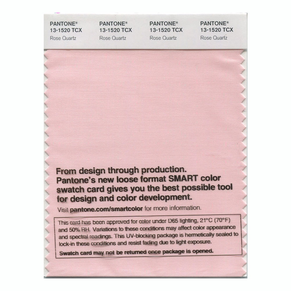 Pantone Cotton Swatch 13-1520 Rose Quartz