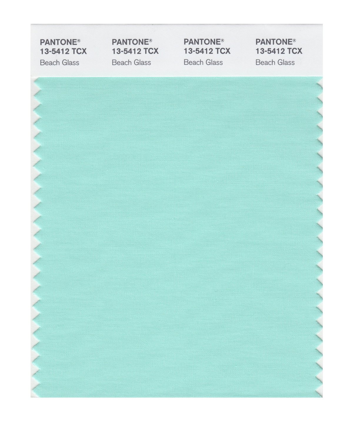 Pantone Cotton Swatch 13-5412 Beach Glass