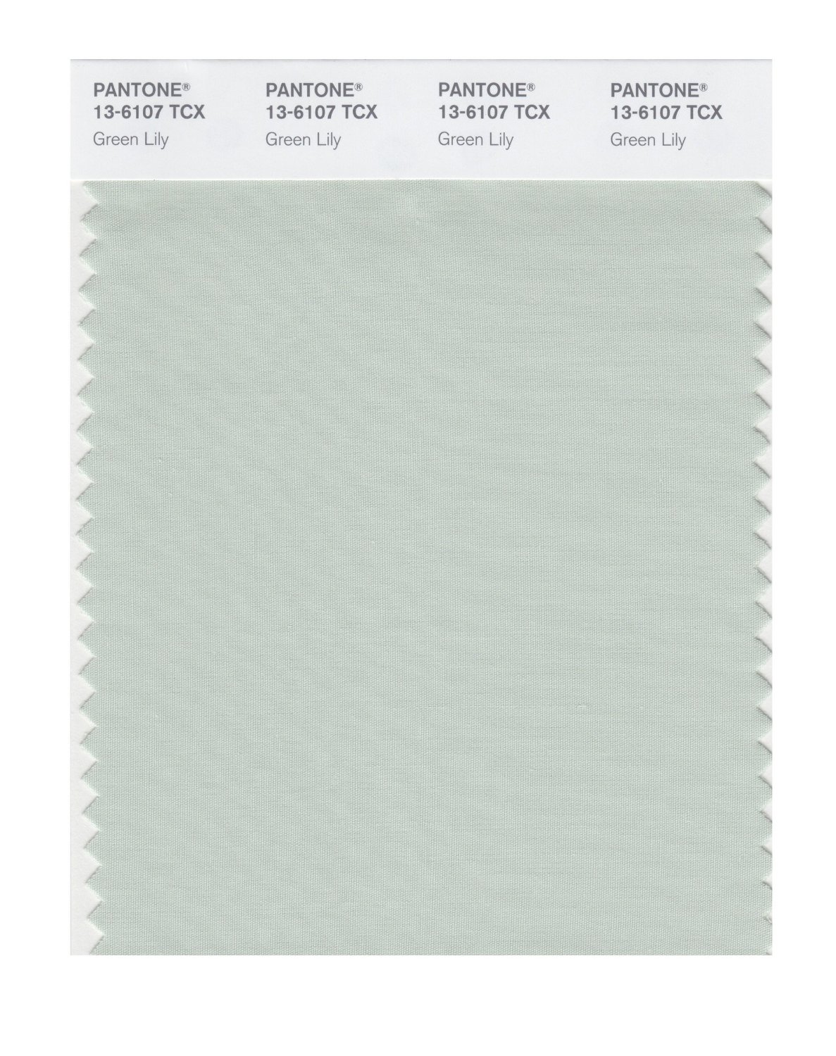 Pantone Cotton Swatch 13-6107 Green Lily