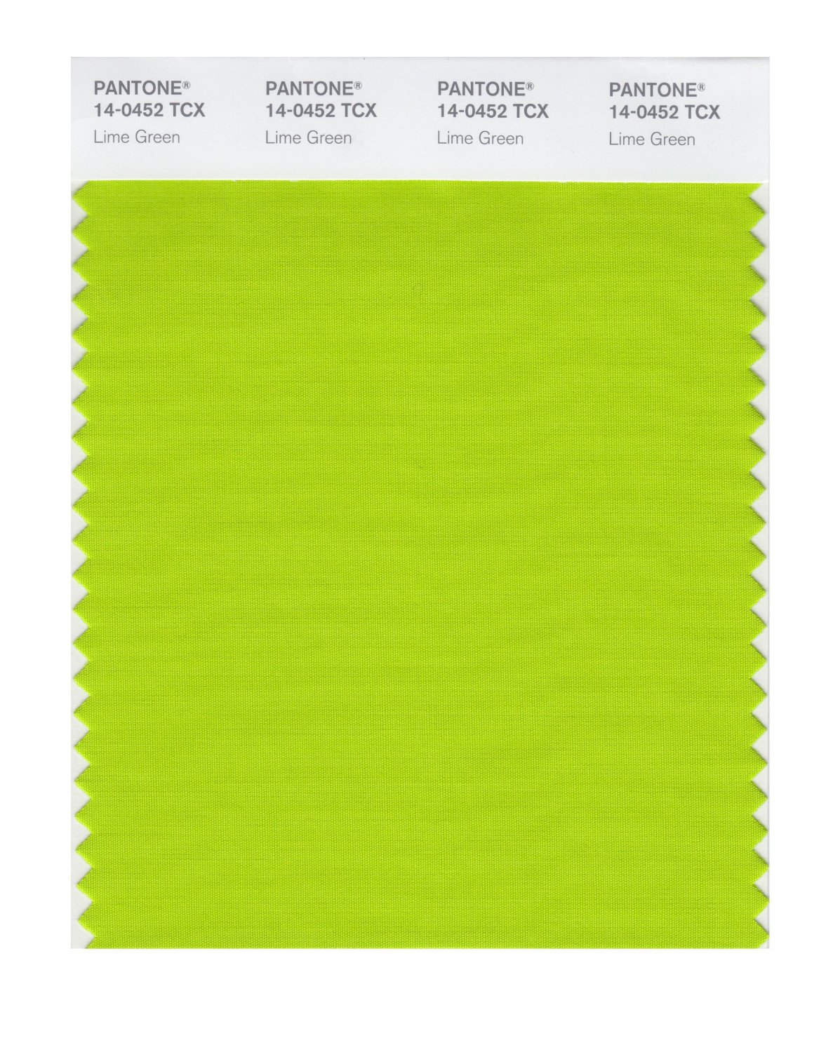 Pantone Cotton Swatch 14-0452 Lime Green