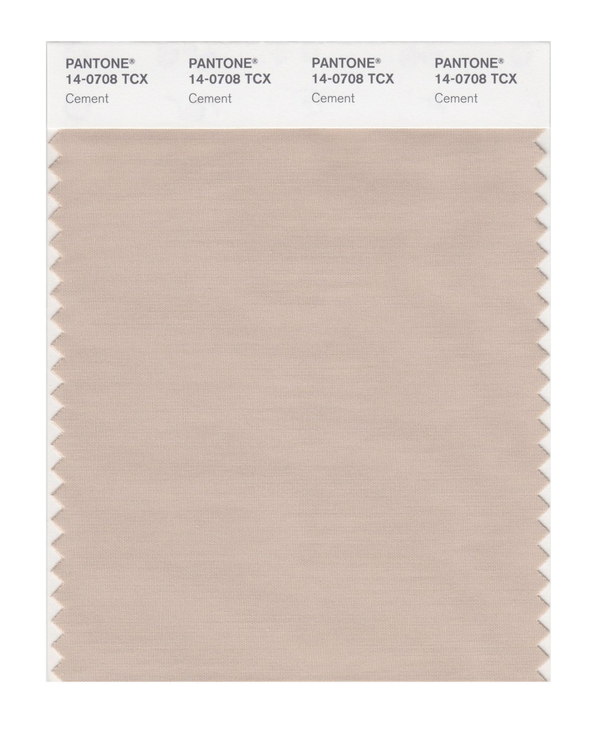 Pantone Cotton Swatch 14-0708 Cement