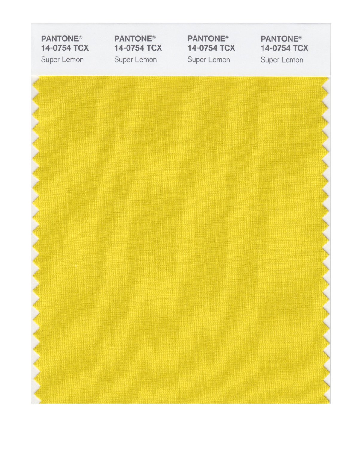 Pantone Cotton Swatch 14-0754 Super Lemon