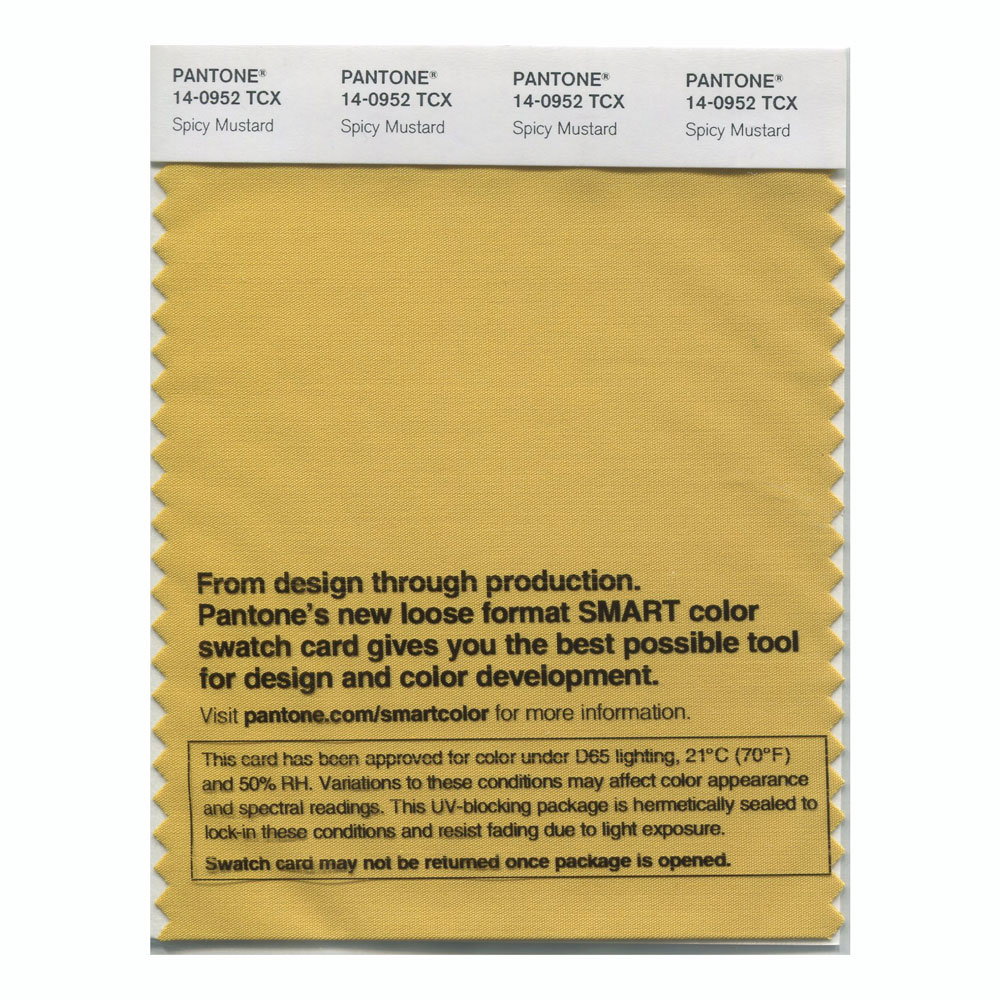 Pantone Cotton Swatch 14-0952 Spicy Mustard