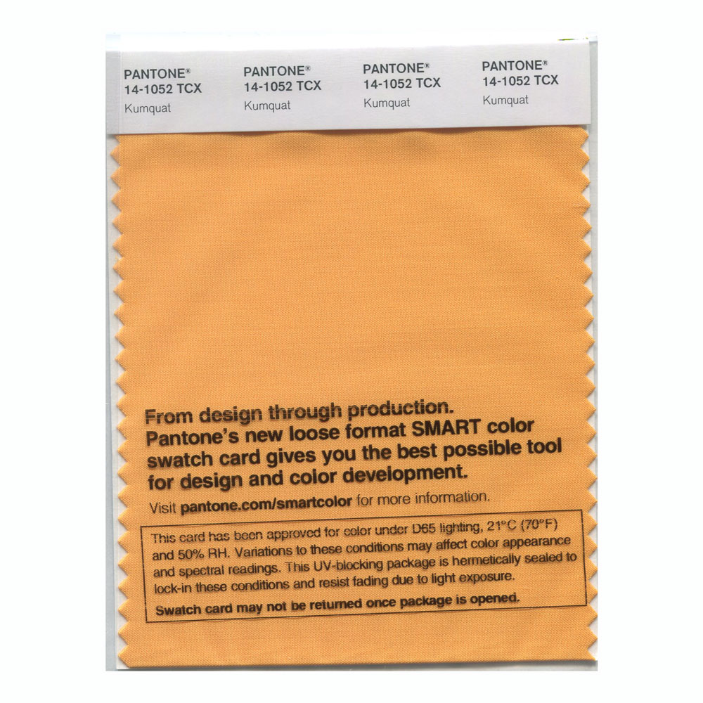 Pantone Cotton Swatch 14-1052 Kumquat