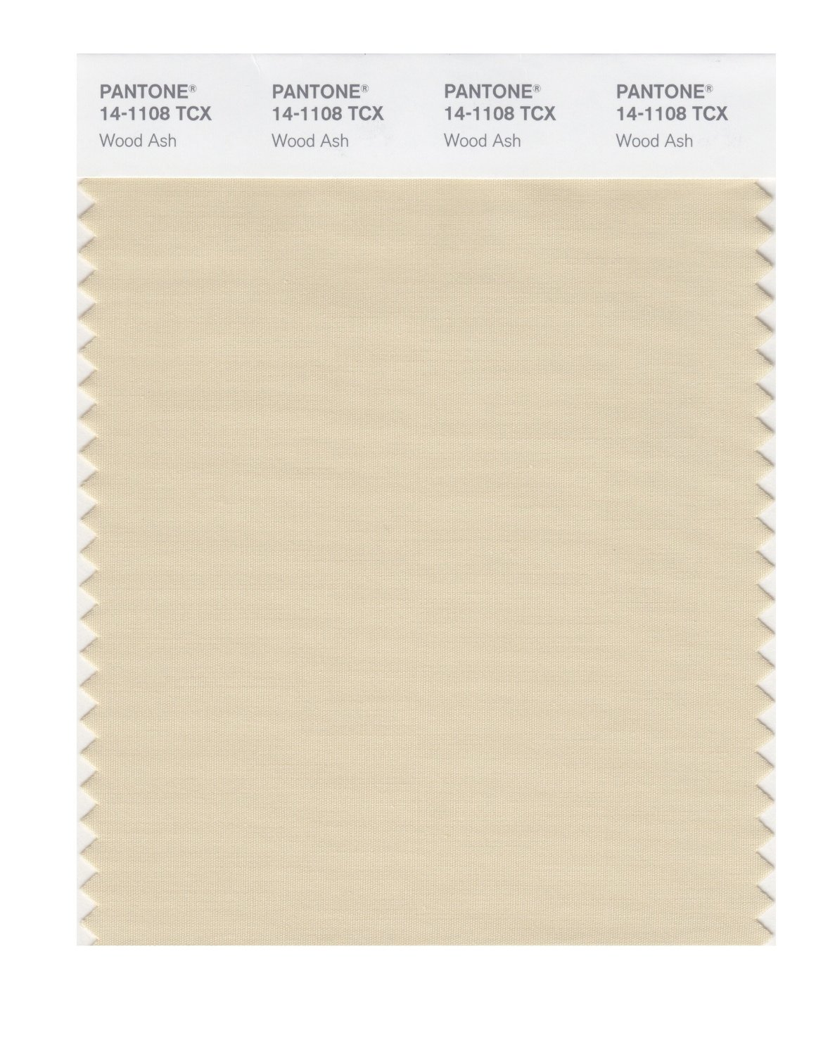 Pantone Cotton Swatch 14-1108 Wood Ash