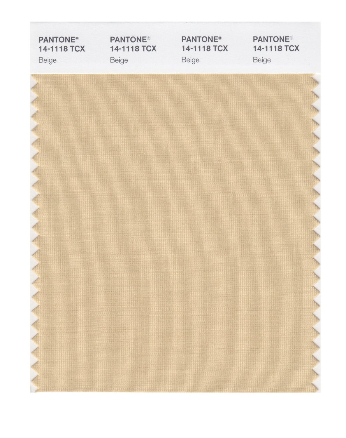 Pantone Cotton Swatch 14-1118 Beige