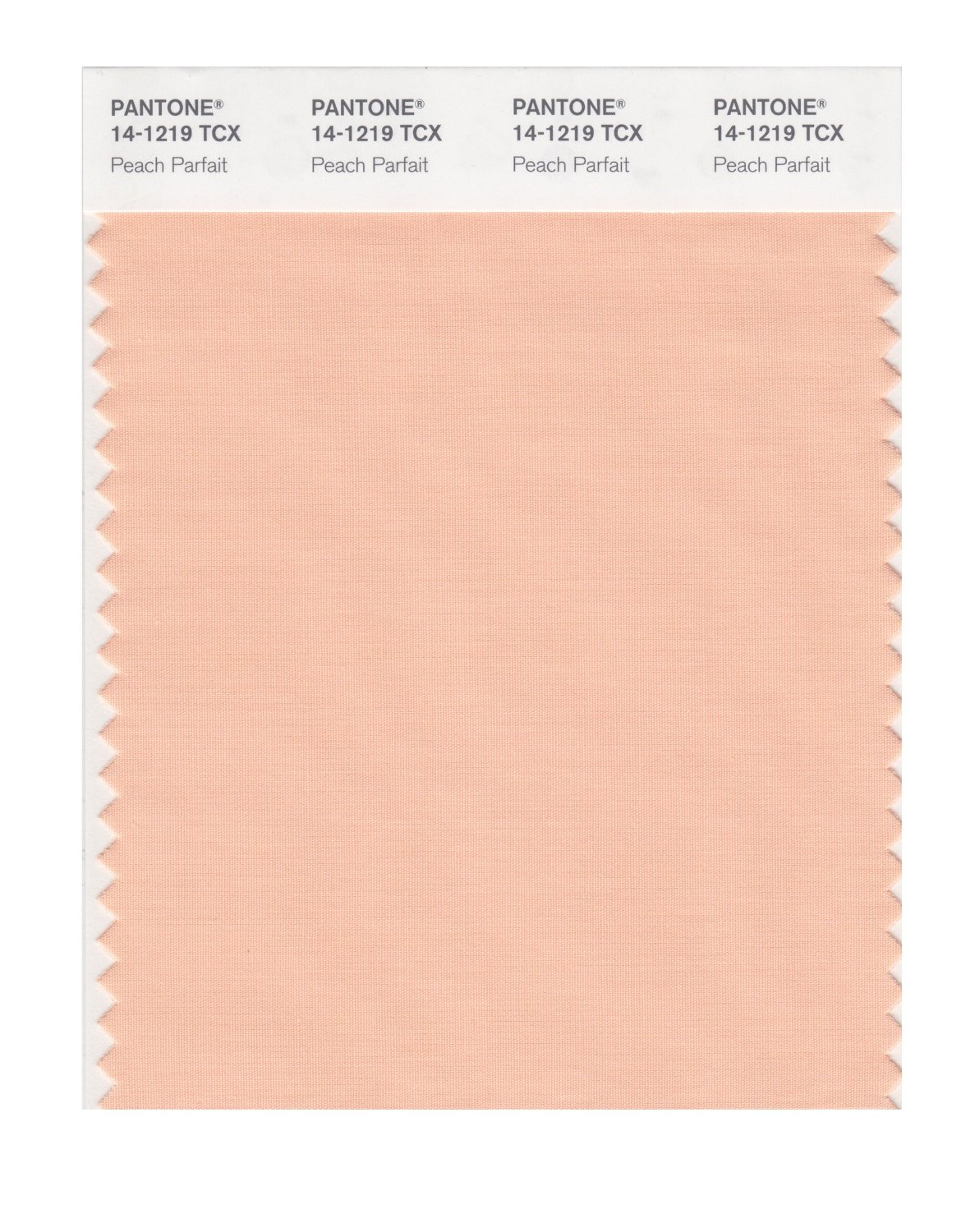 Pantone Cotton Swatch 14-1219 Peach Parfait