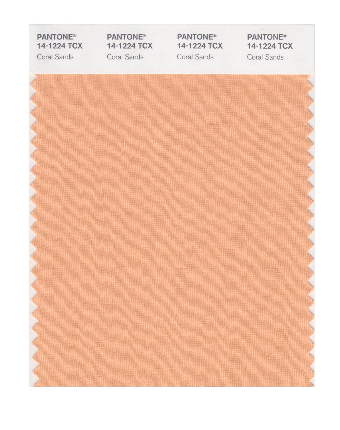 Pantone Cotton Swatch 14-1224 Coral Sands