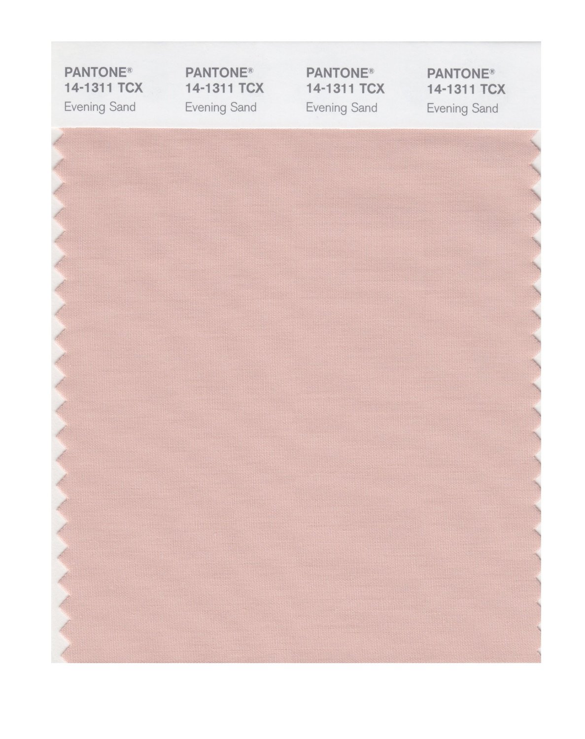 Pantone Cotton Swatch 14-1311 Evening Sand