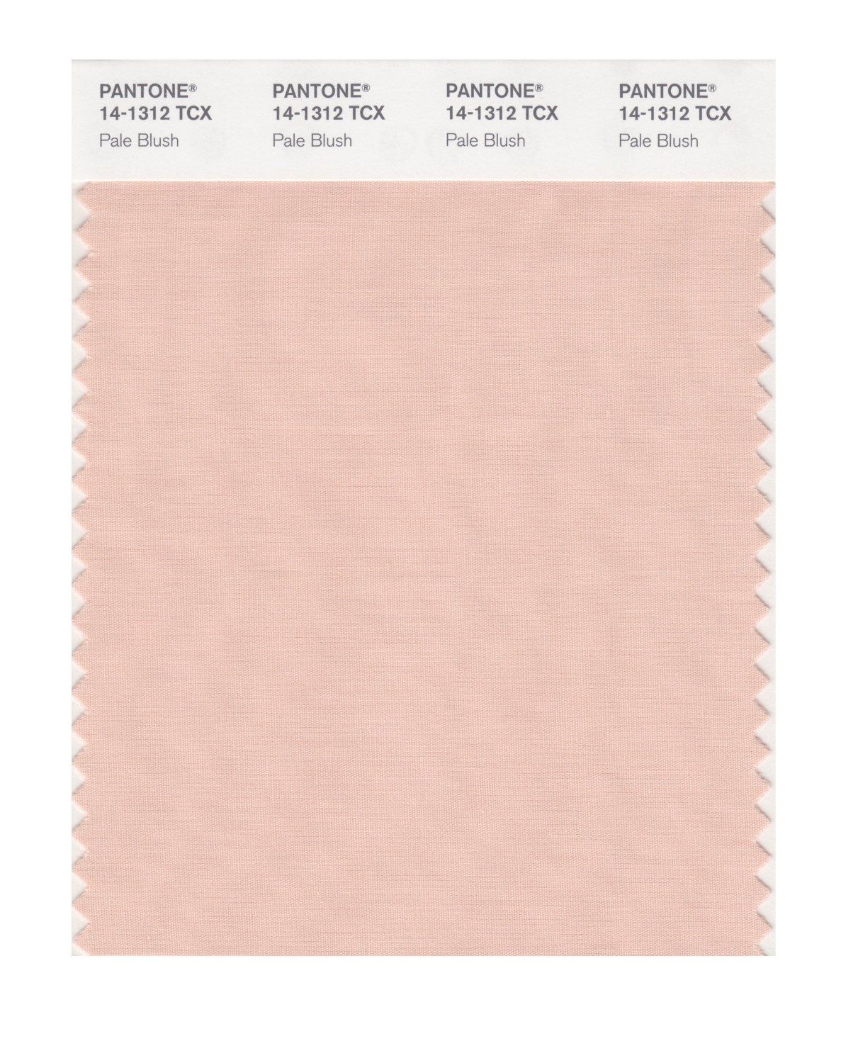 Pantone Cotton Swatch 14-1312 Peach Powder