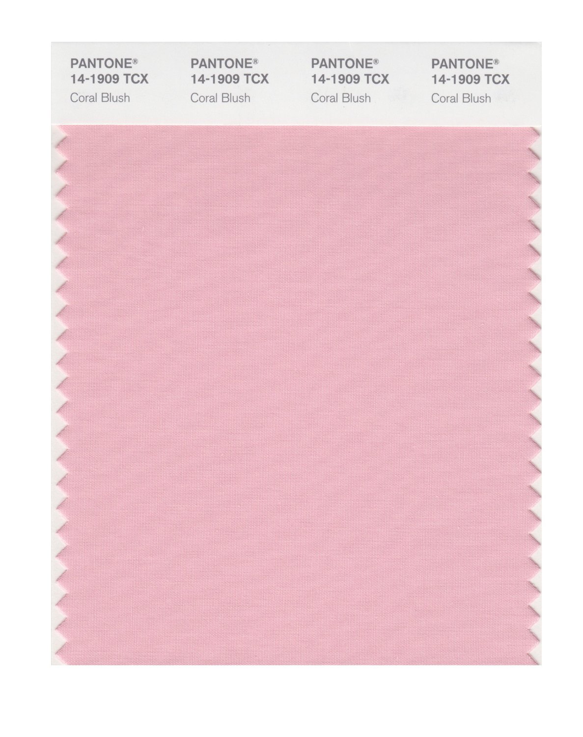 Pantone Cotton Swatch 14-1909 Coral Blush