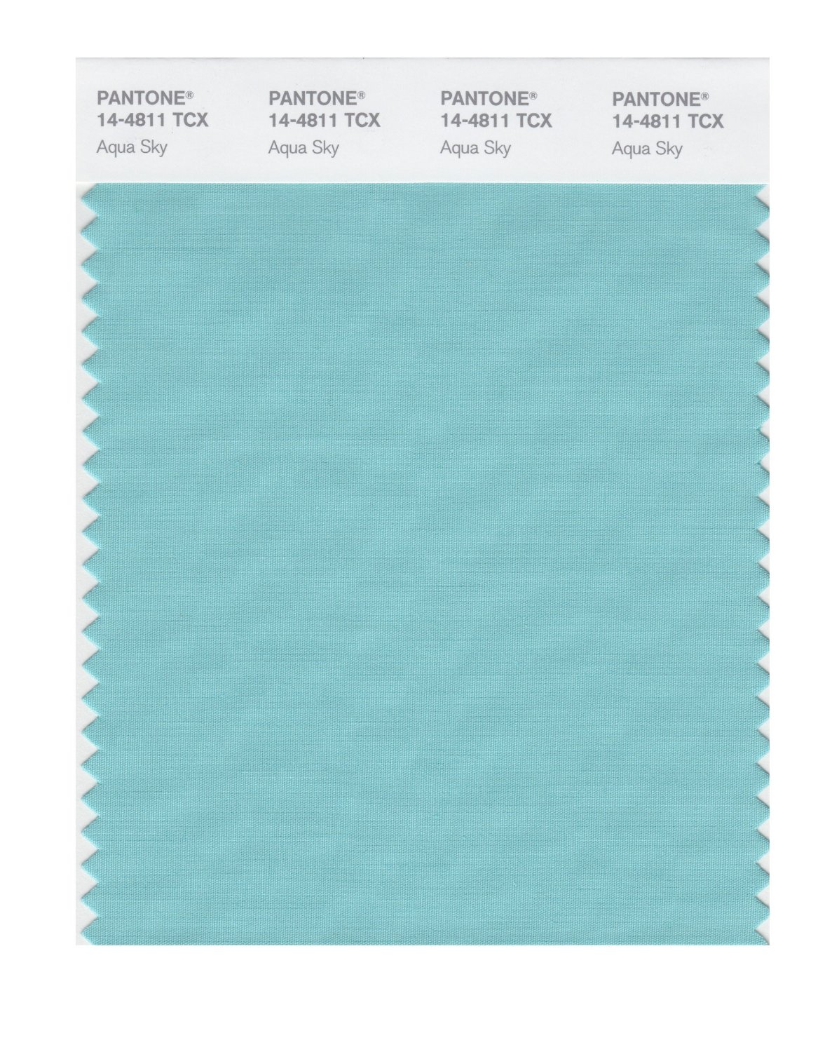 Pantone Cotton Swatch 14-4811 Aqua Sky