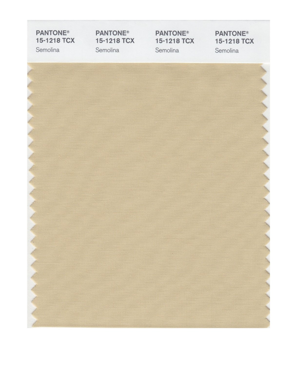 Pantone Cotton Swatch 15-1218 Semolina