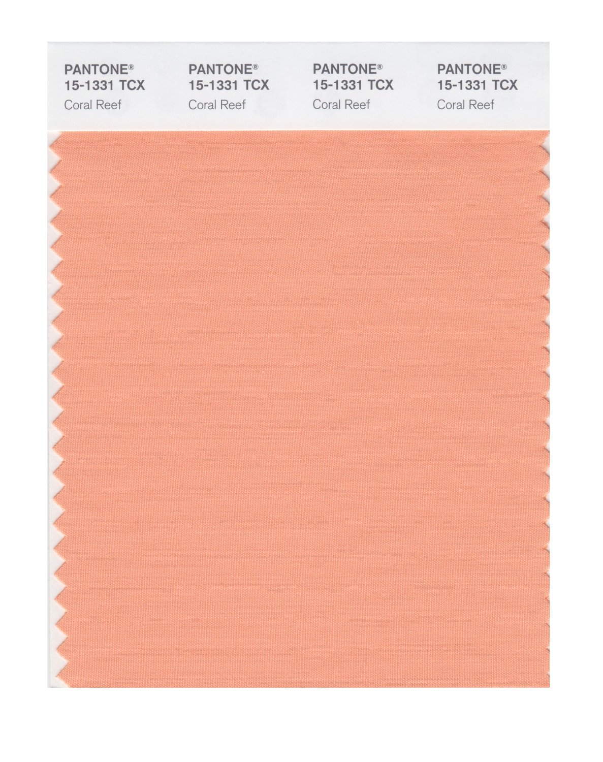 Pantone Cotton Swatch 15-1331 Coral Reef