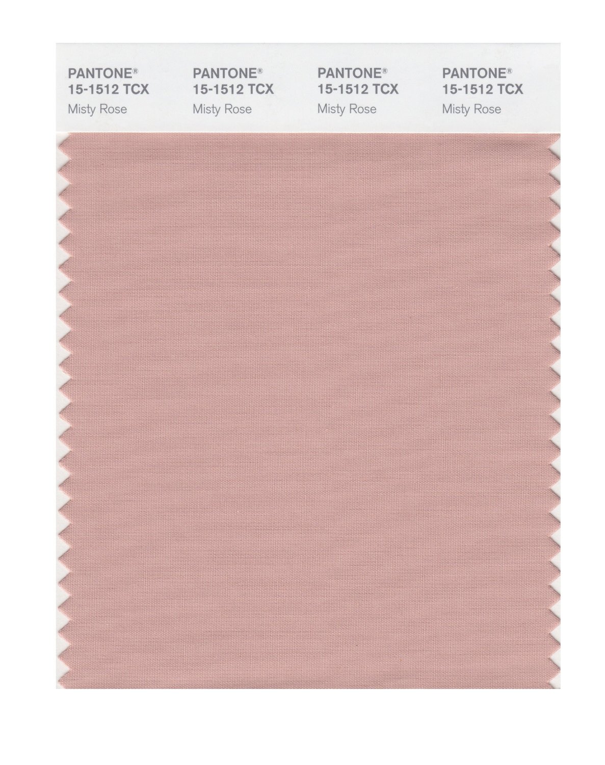 Pantone Cotton Swatch 15-1512 Misty Rose