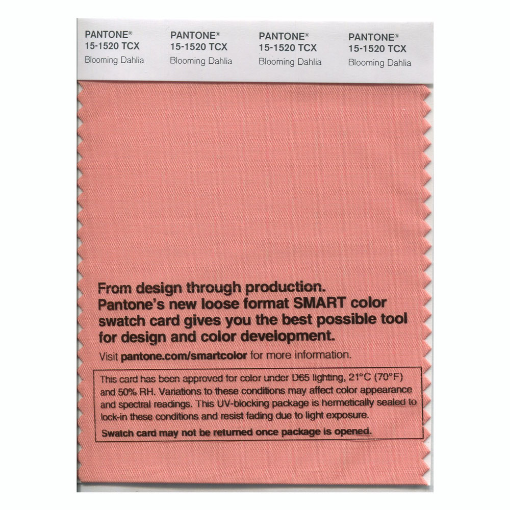 Pantone Cotton Swatch 15-1520 Blooming Dahlia