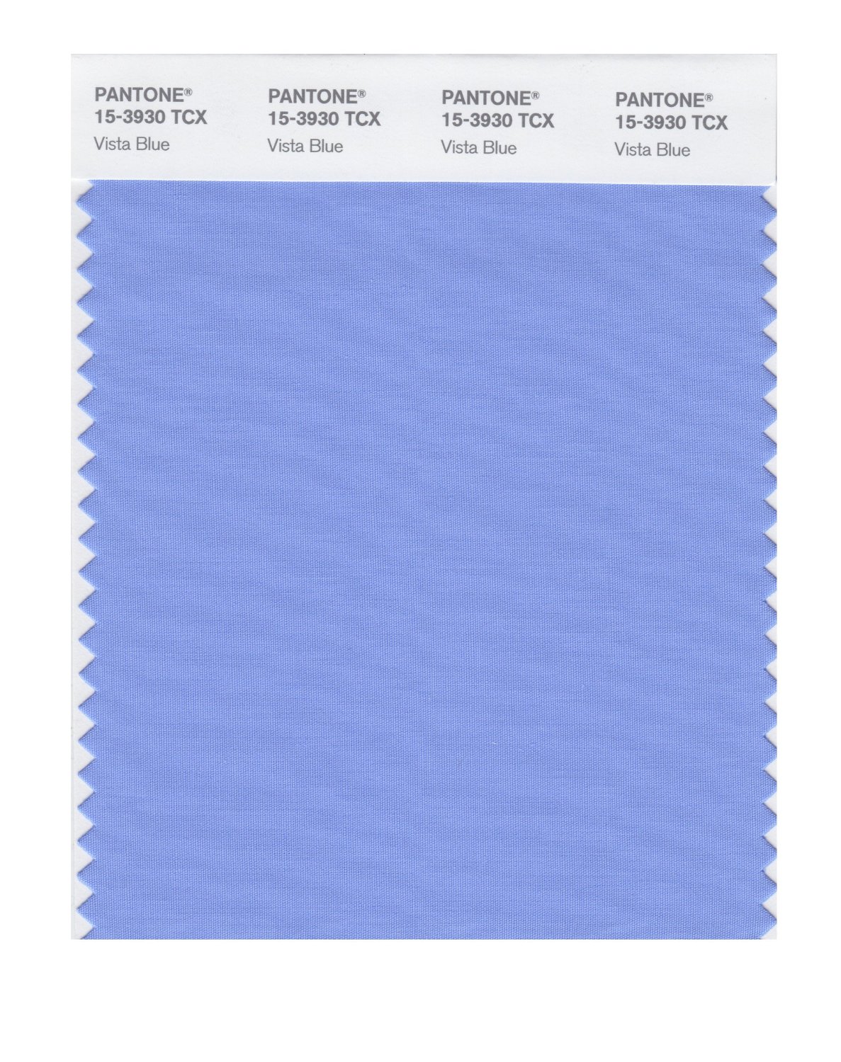 Pantone Cotton Swatch 15-3930 Vista Blue