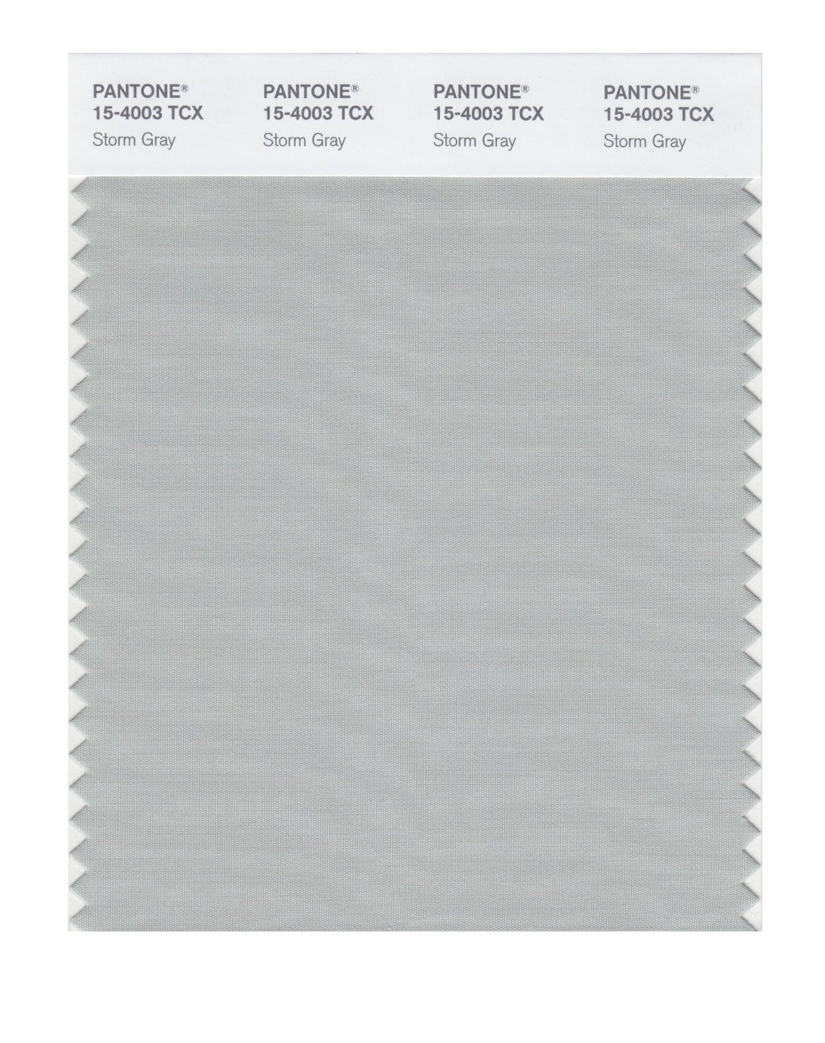 Pantone Cotton Swatch 15-4003 Storm Gray