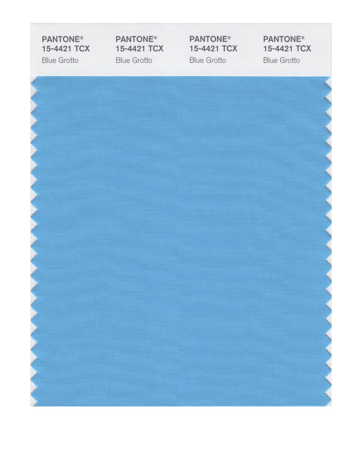 Pantone Cotton Swatch 15-4421 Blue Grotto