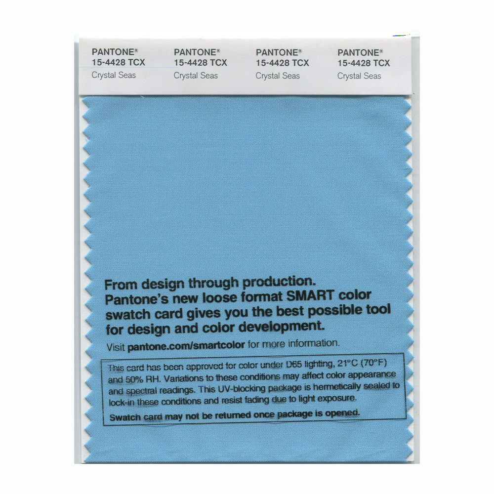 Pantone Cotton Swatch 15-4428 Crystal Seas