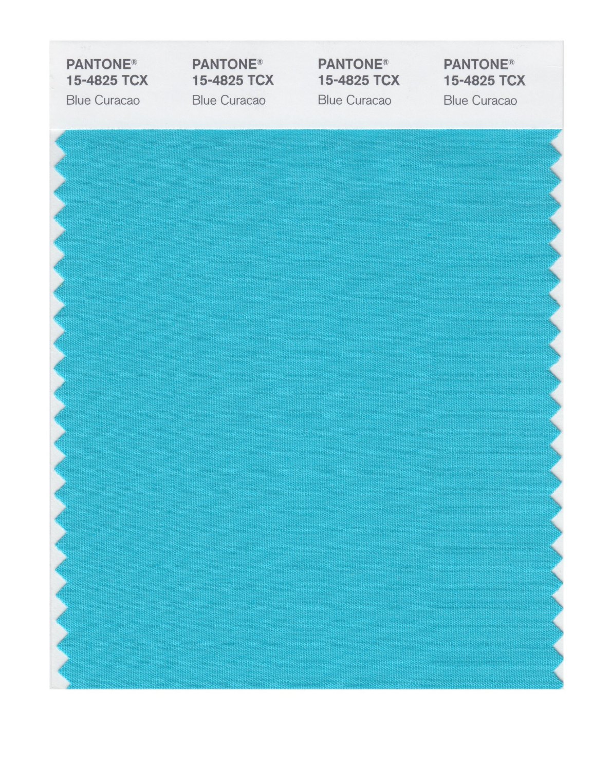 Pantone Cotton Swatch 15-4825 Blue Curacao