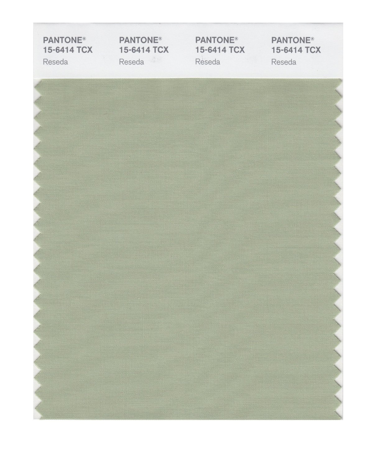 Pantone Cotton Swatch 15-6414 Reseda