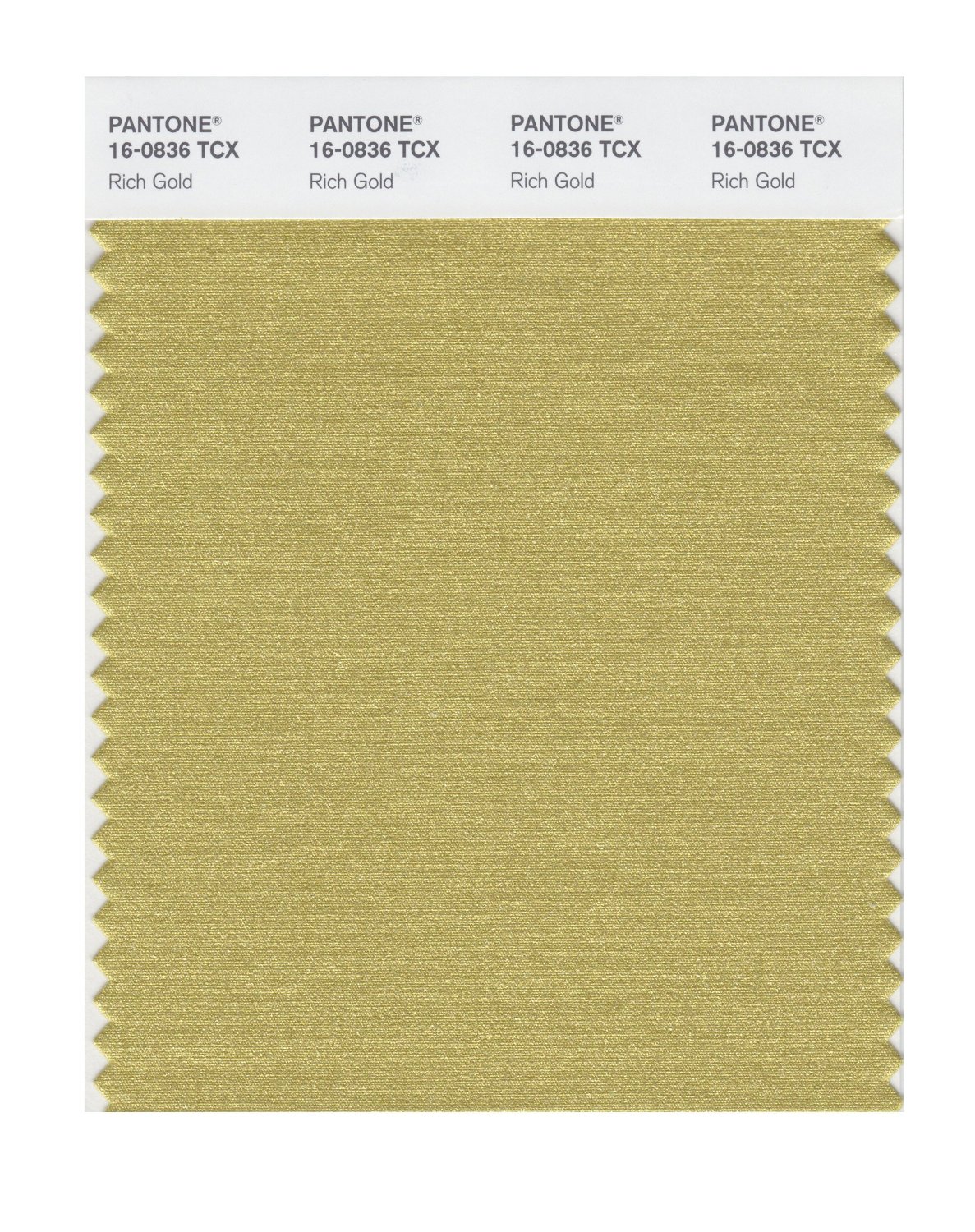 Pantone Cotton Swatch 16-0836 Rich Gold