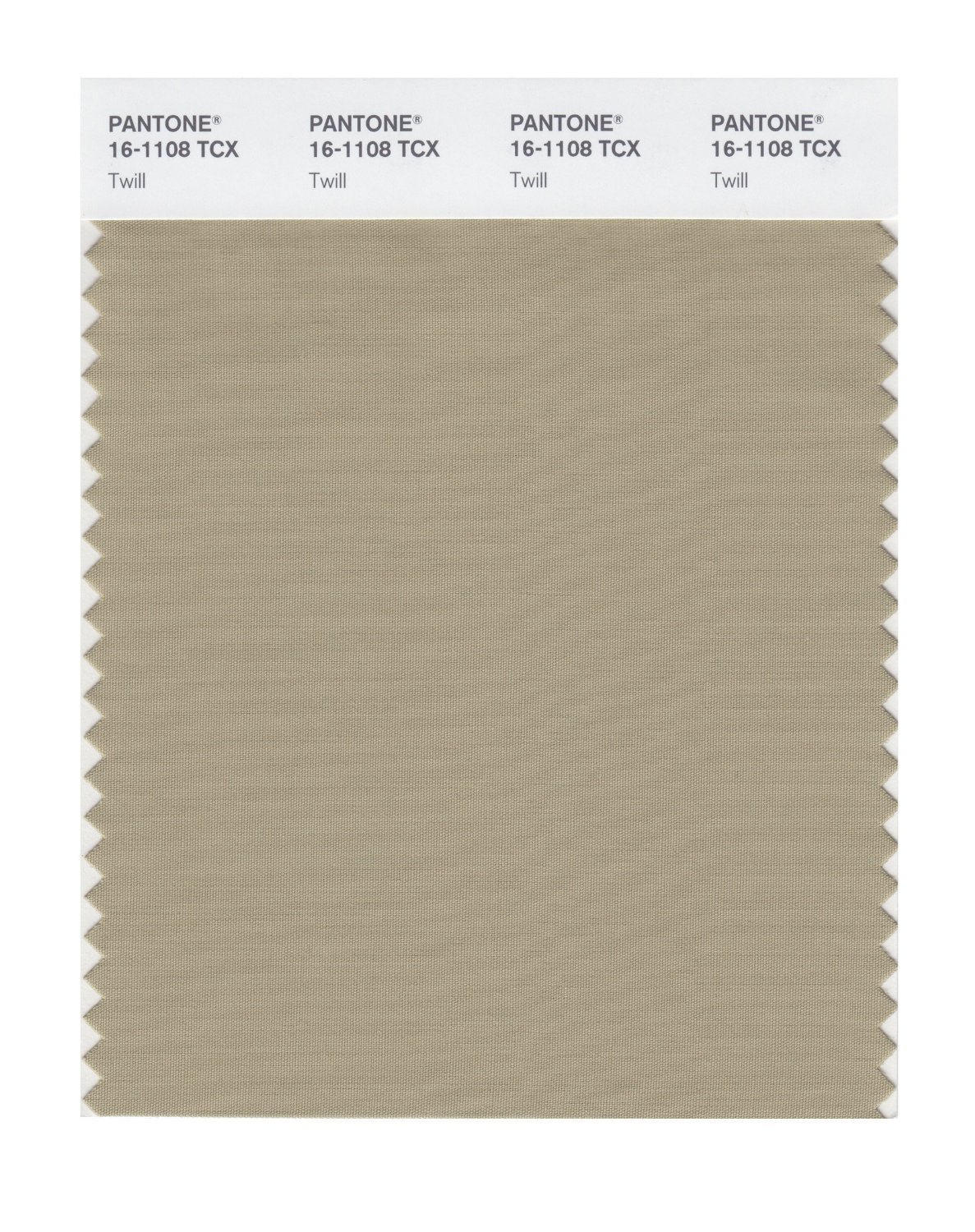 Pantone Cotton Swatch 16-1108 Twill