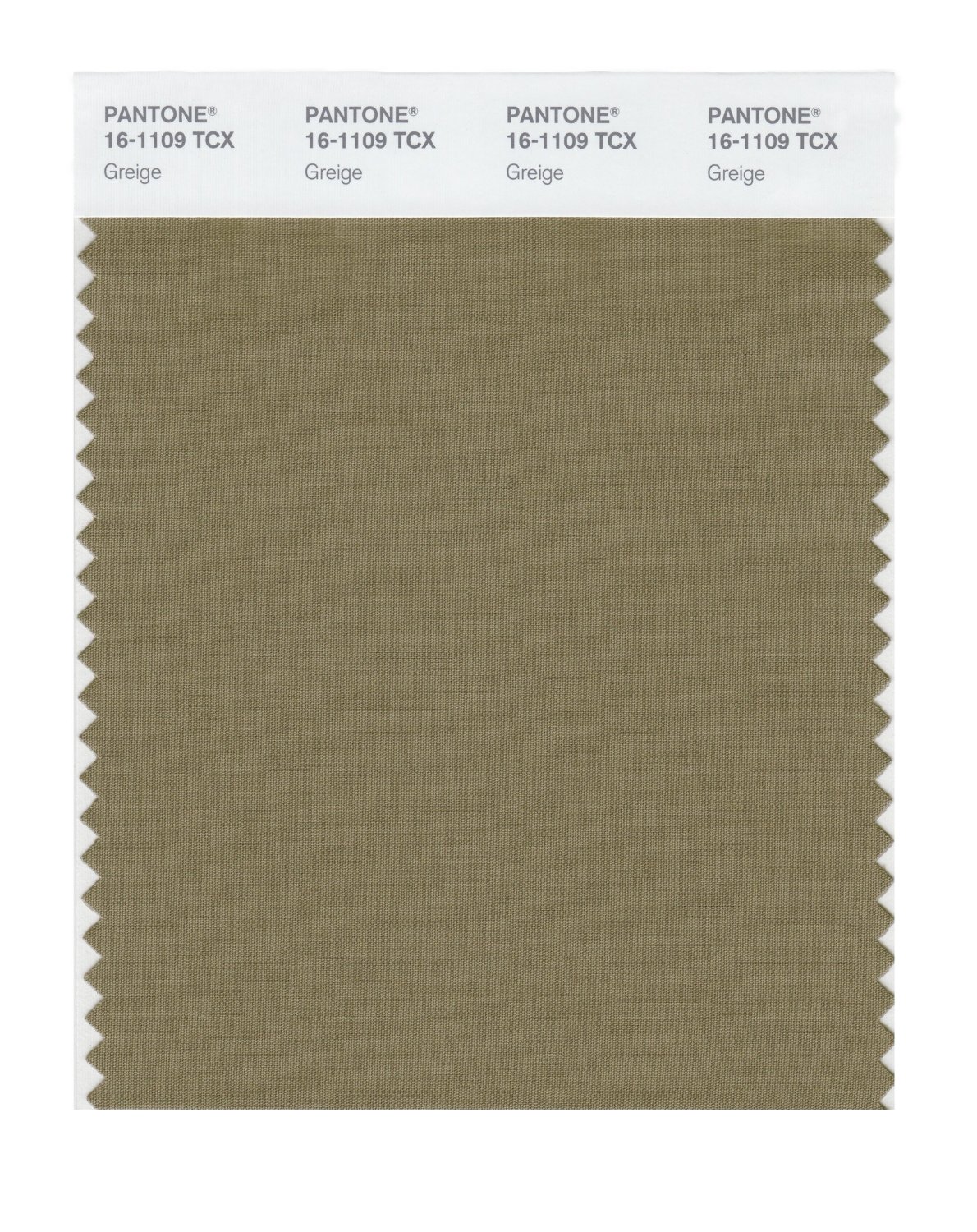 Pantone Cotton Swatch 16-1109 Greige