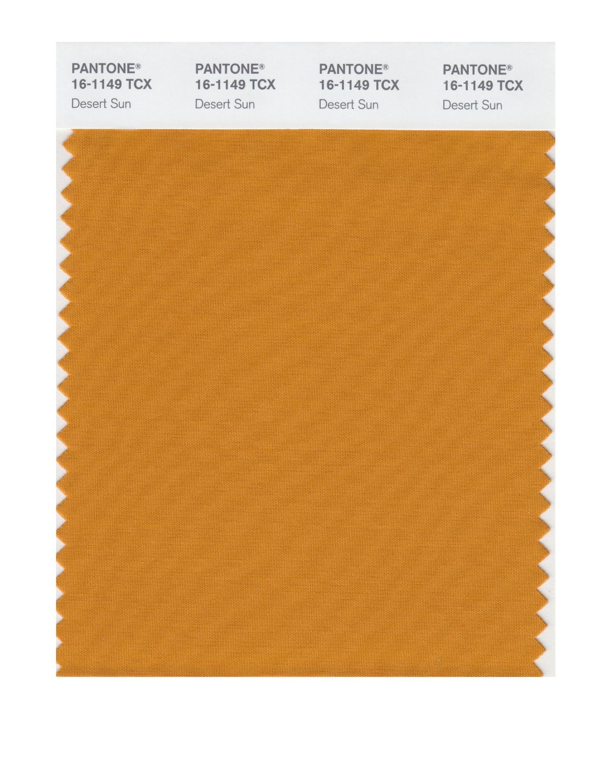 Pantone Cotton Swatch 16-1149 Desert Sun