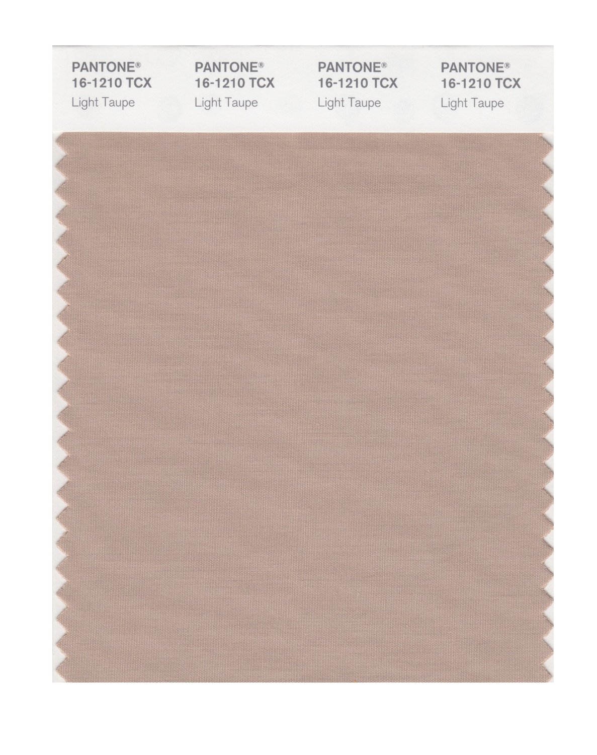 Pantone Cotton Swatch 16-1210 Light Taupe