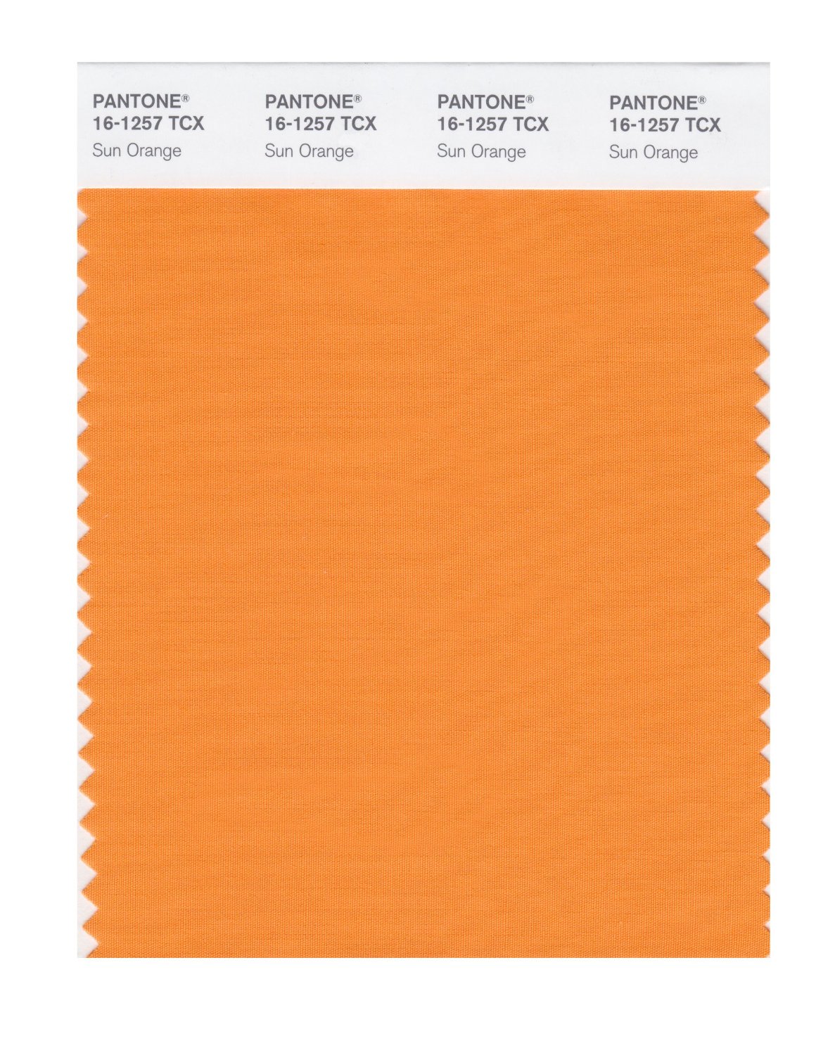 Pantone Cotton Swatch 16-1257 Sun Orange